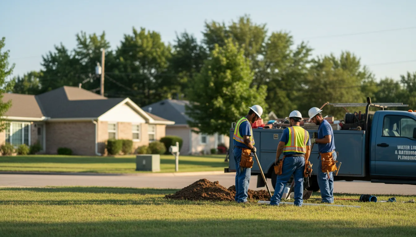 Residential water line and bathroom plumbing service in Paterson, WA
